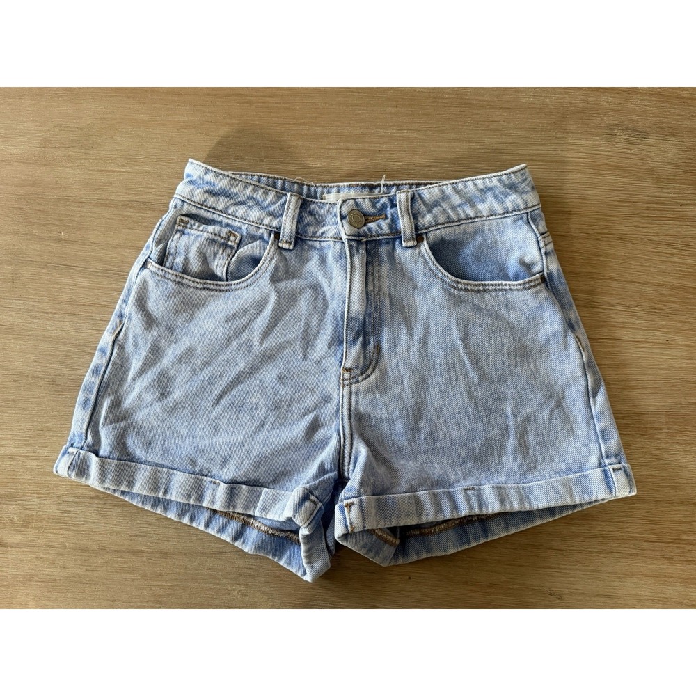 PacSun Light Blue High-Rise Mom Shorts size 25